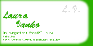 laura vanko business card